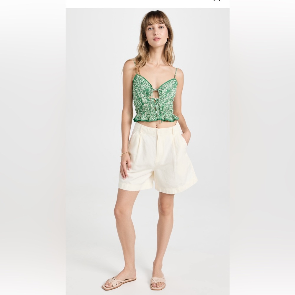 ASTR the label green floral top sz S